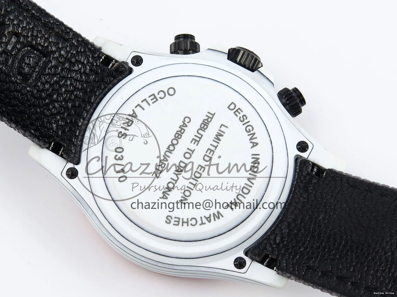 0516 Daytona DIW White Carbon Case DIWF Edition Gray White Dial Orange Bezel on Gray Nylon Strap A HighQuality 1844